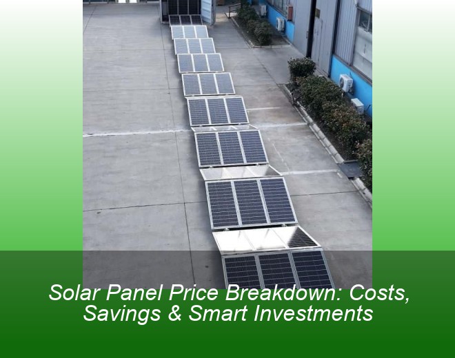 Solar Panel Price Breakdown: Costs, Savings & Smart Investments